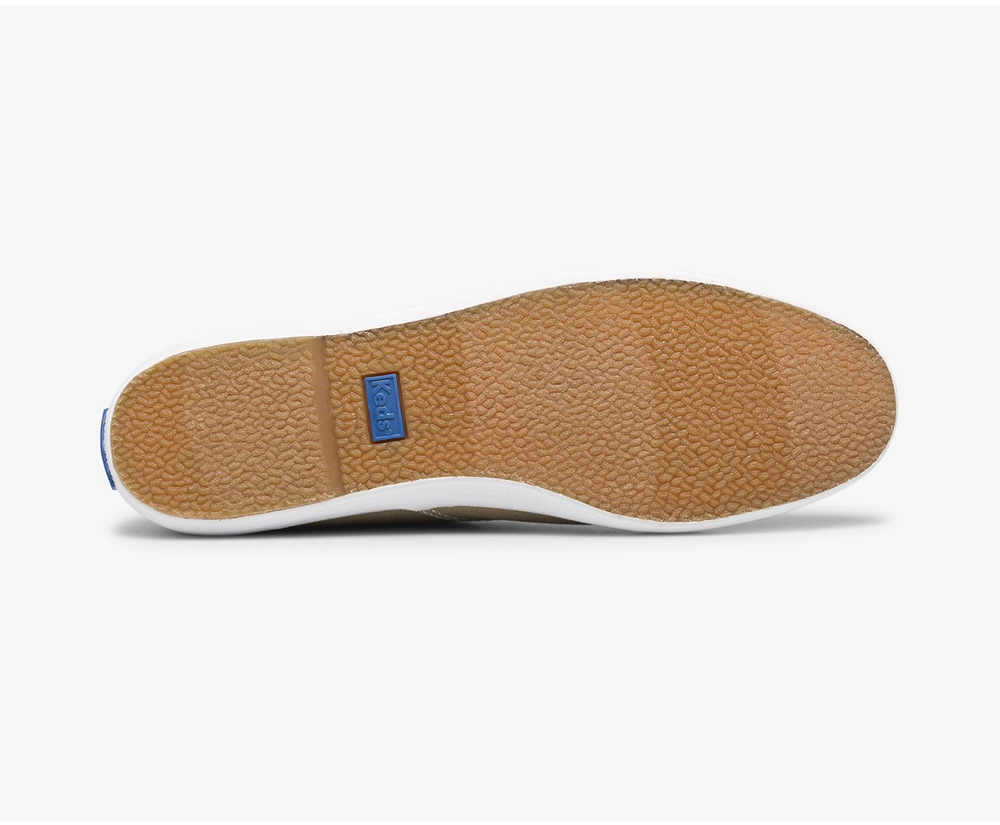 Πανινα Παπουτσια Γυναικεια - Keds Champion Seasonal Organic Cotton Καμβας - Καφε - GNBQY2641